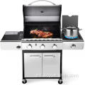 Propance Gas Grill 3 Burener con quemador lateral